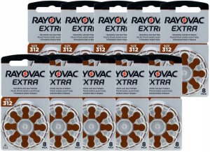 Baterie Słuchowe RAYOVAC 312 MF PR41 ZincAir 80szt
